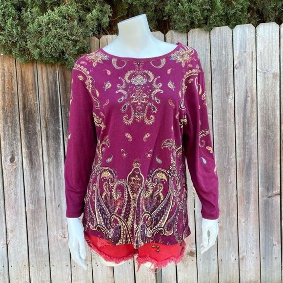 Cactus Vintage Boho Paisley Blouse - Picture 1 of 10